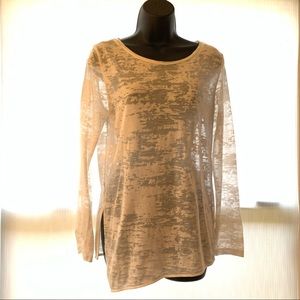 Sheer Long-sleeved White Top